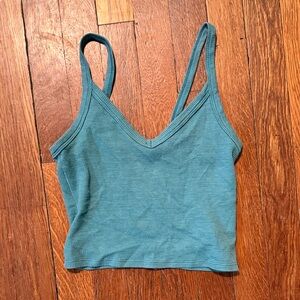 American Eagle Outfitters Teal Ribbed Camisole
